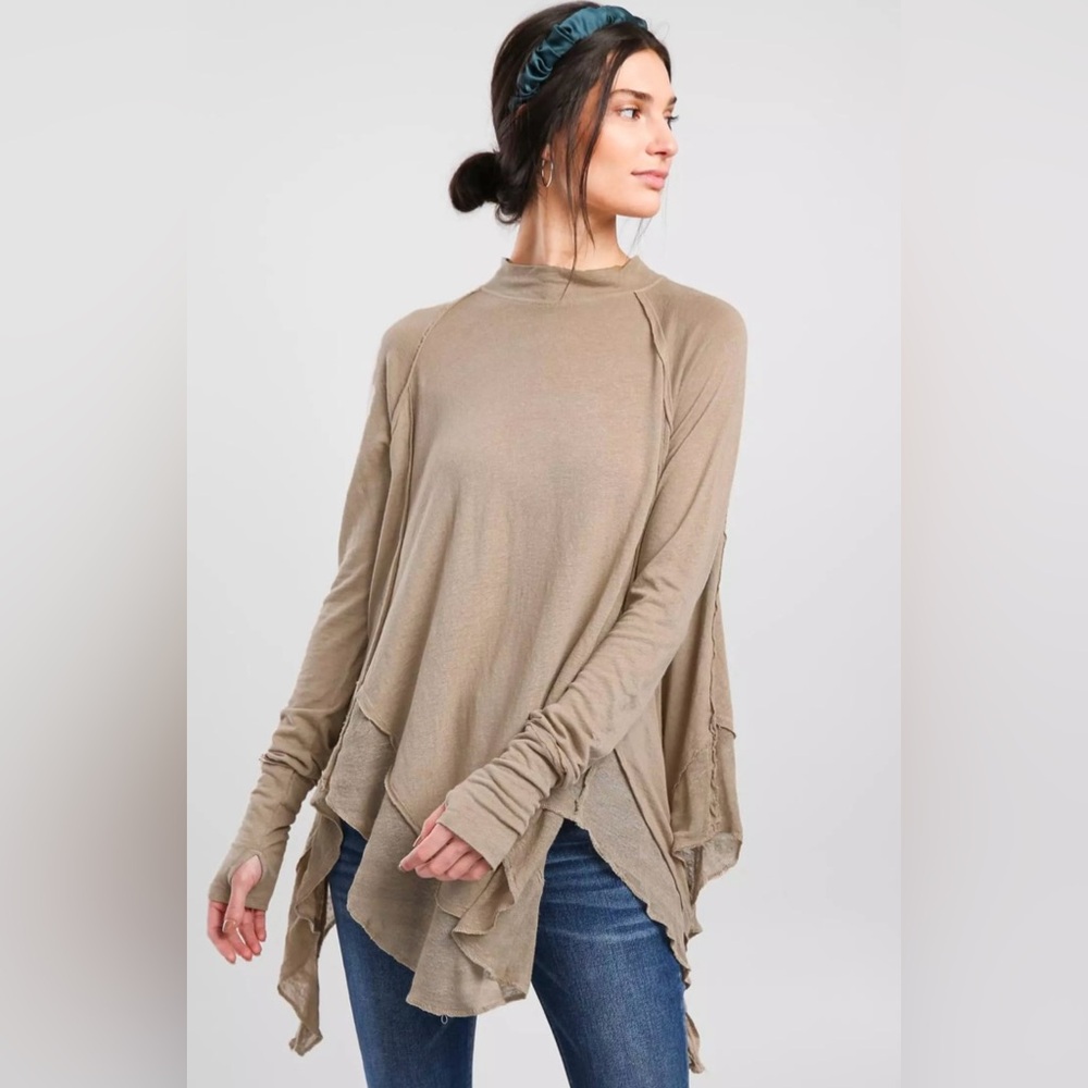 We The Free Oversized Starlight Tunic with Handkerchief Hem, Size Extra Large